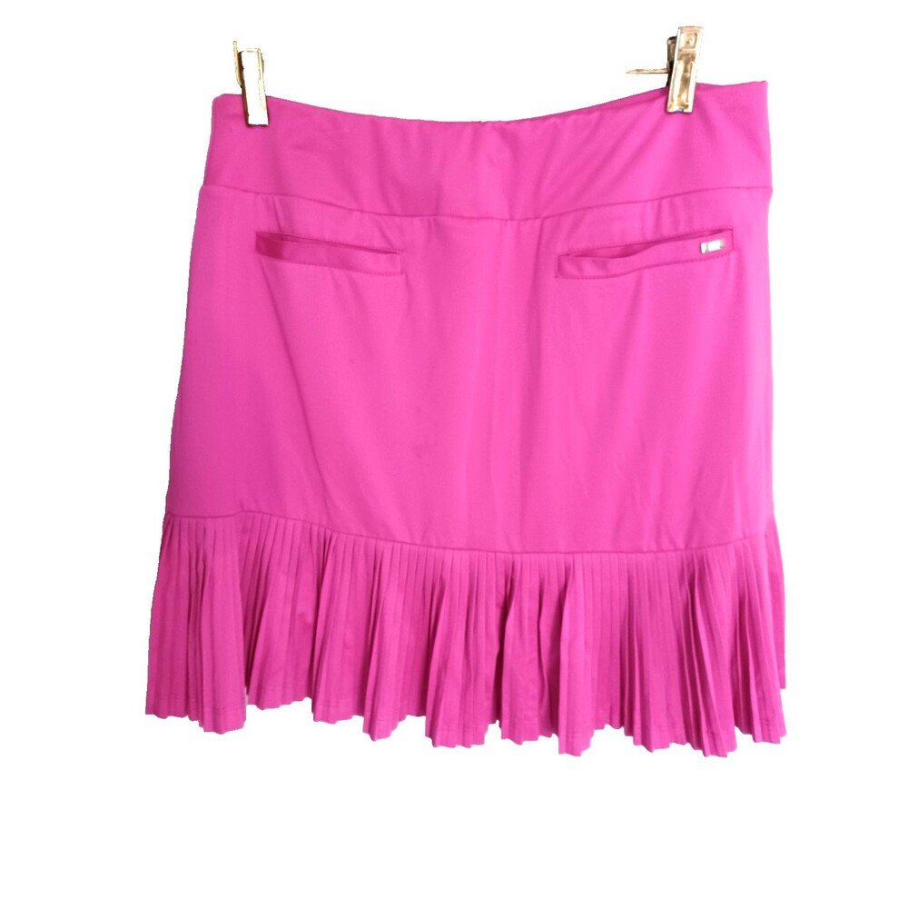 TAIL Pink Pleated Golf Skort Womens Sz M 4 Pockets Flirty - Picture 2 of 4